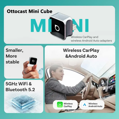Ottocast 3.0 Mini Wireless CarPlay & Android Auto Adapter