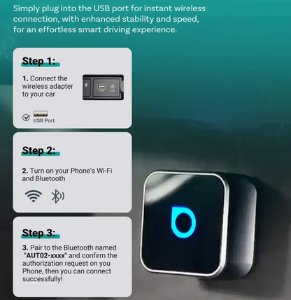 Ottocast 3.0 Mini Wireless CarPlay & Android Auto Adapter