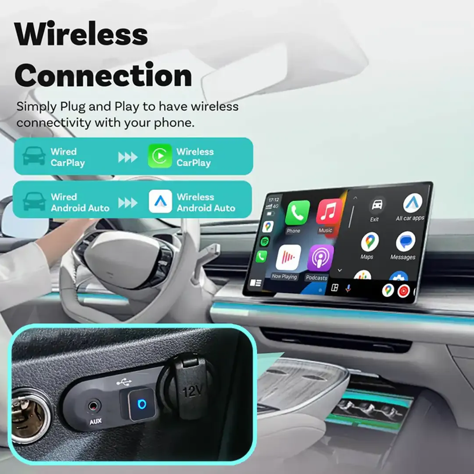 Ottocast 3.0 Mini Wireless CarPlay & Android Auto Adapter
